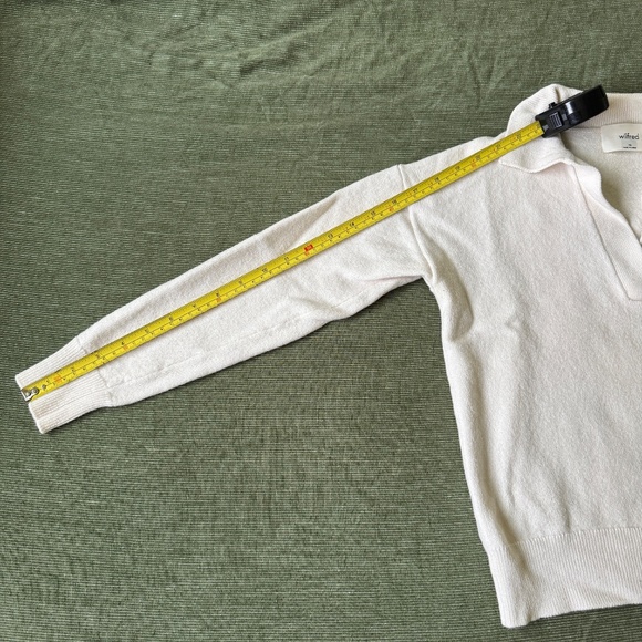 Merino Wool Cropped Polo Sweater - Picture 3 of 8